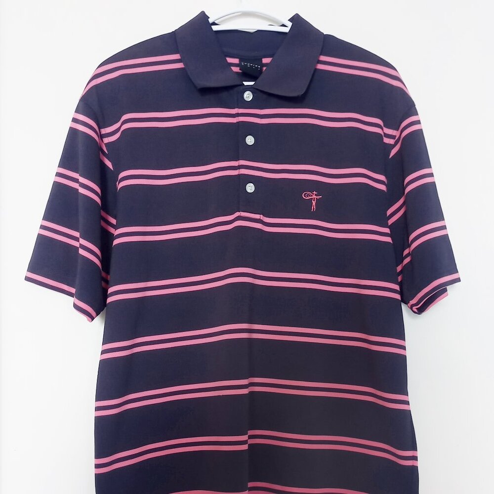 Dunning golf polo men stripes L